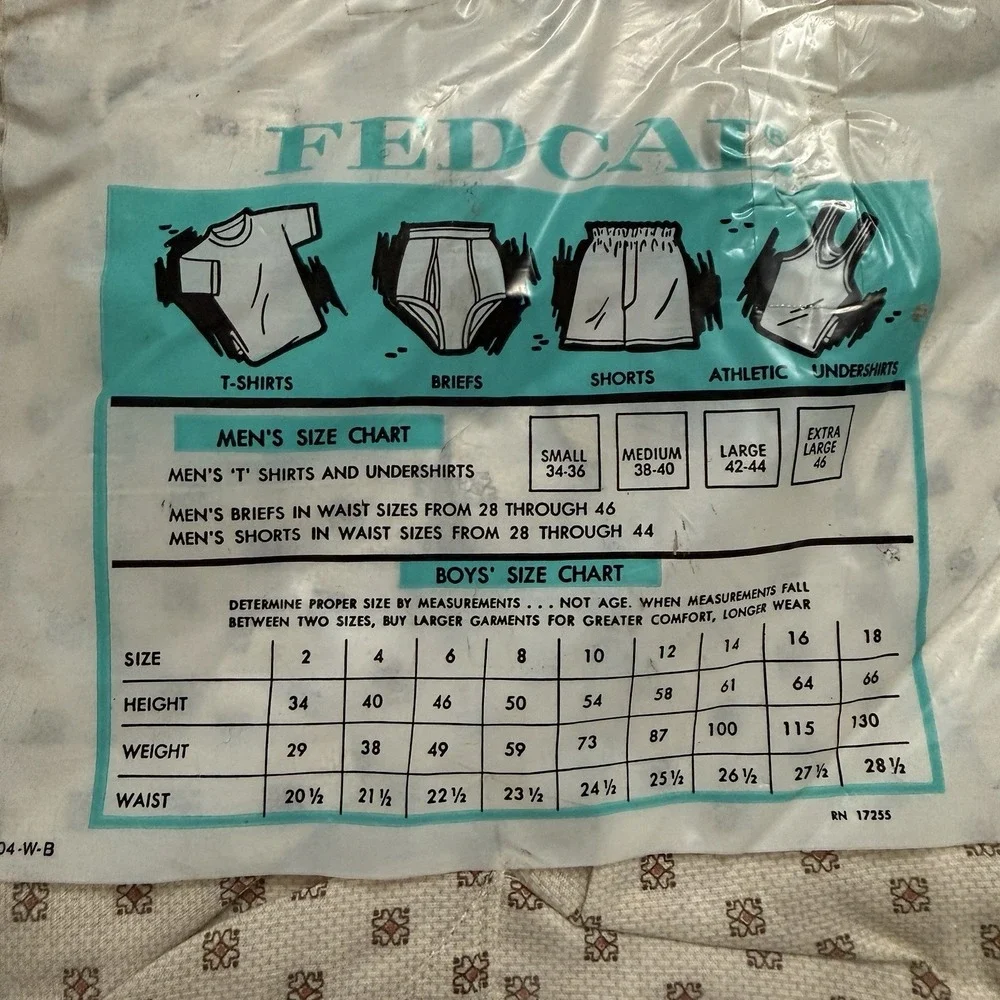1970s Fedco Fedcal Boxer Shorts Cotton Men's Underwear Vintage Size 32 NOS New
